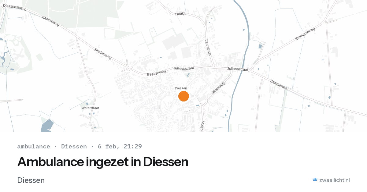 Ambulance ingezet in Diessen — 6 feb 2026