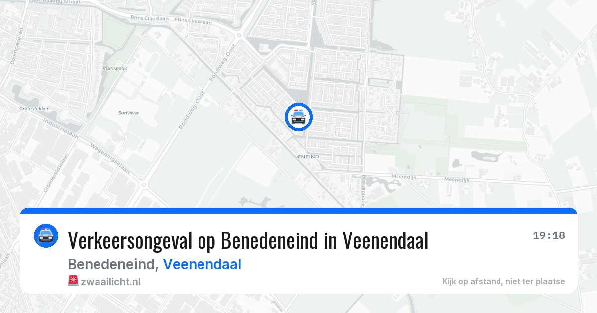 Verkeersongeval op Benedeneind in Veenendaal — 21 apr 2026