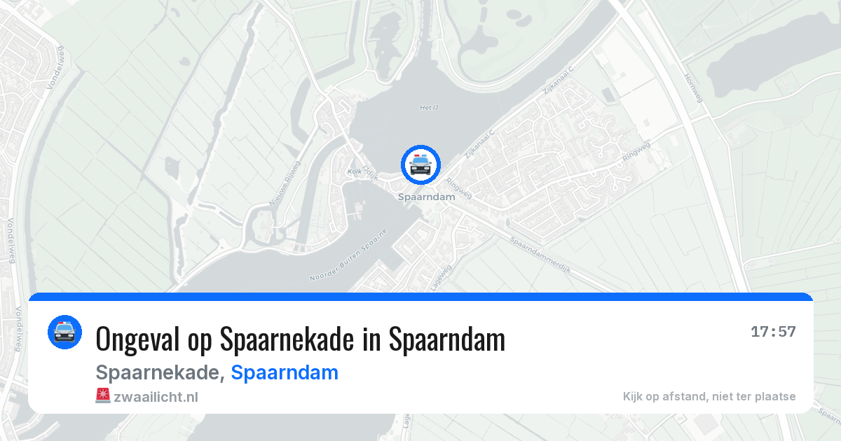 Ongeval op Spaarnekade in Spaarndam — 11 jul 2026