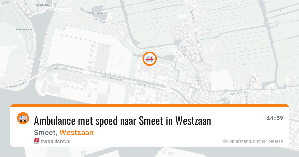 Ambulance met spoed naar Smeet in Westzaan — 12 aug 2026