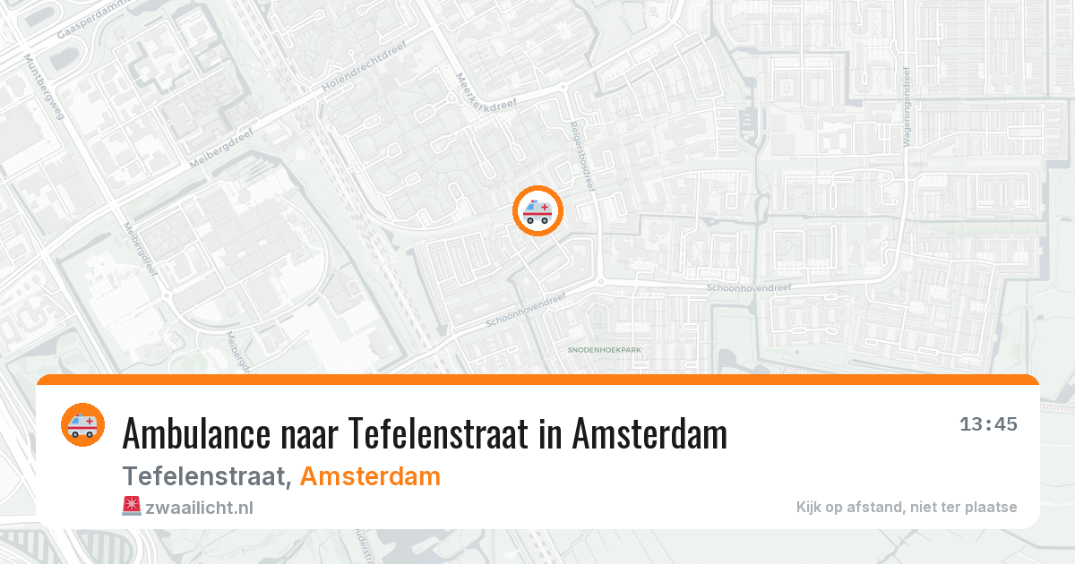 Ambulance naar Tefelenstraat in Amsterdam — 8 feb 2026