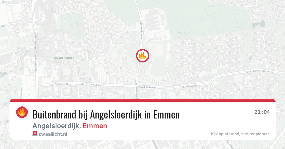 Buitenbrand bij Angelsloerdijk in Emmen — 13 aug 2026