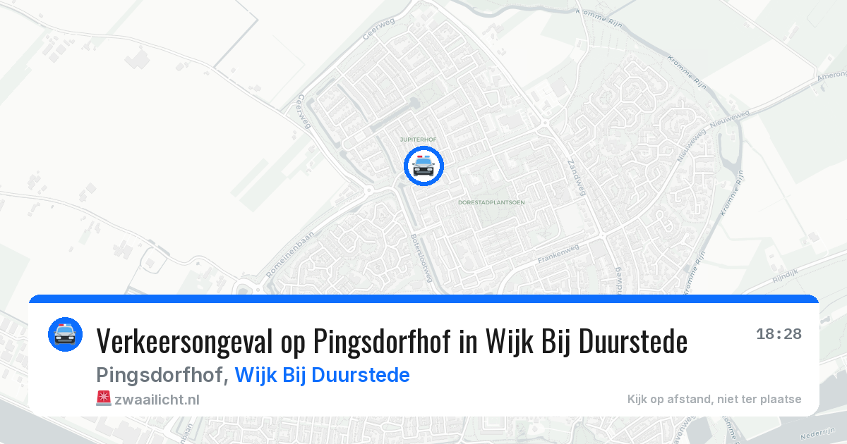 Verkeersongeval op Pingsdorfhof in Wijk Bij Duurstede — 18 jun 2026