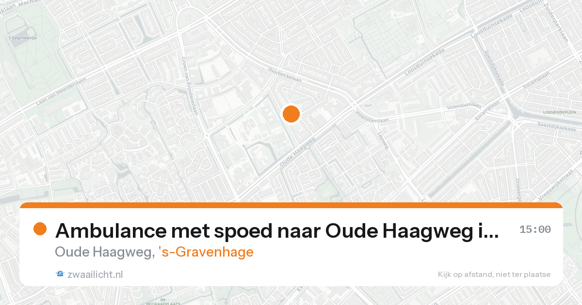Ambulance met spoed naar Oude Haagweg in 's-Gravenhage — 18 aug 2026