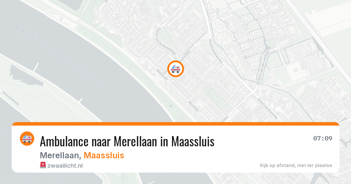 Ambulance naar Merellaan in Maassluis — 11 aug 2026