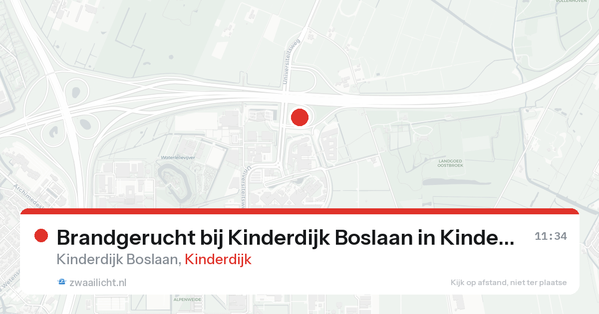 Brandgerucht bij Kinderdijk Boslaan in Kinderdijk — 7 feb 2026