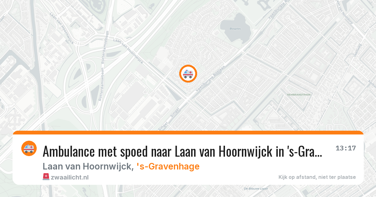 Ambulance met spoed naar Laan van Hoornwijck in 's-Gravenhage — 7 mei 2026