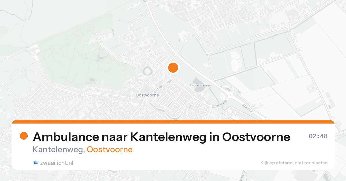 Ambulance naar Kantelenweg in Oostvoorne — 25 aug 2026