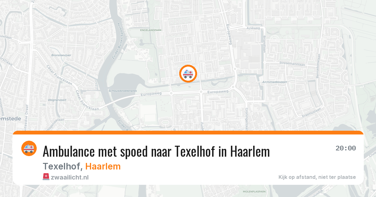 Ambulance met spoed naar Texelhof in Haarlem — 27 jun 2026