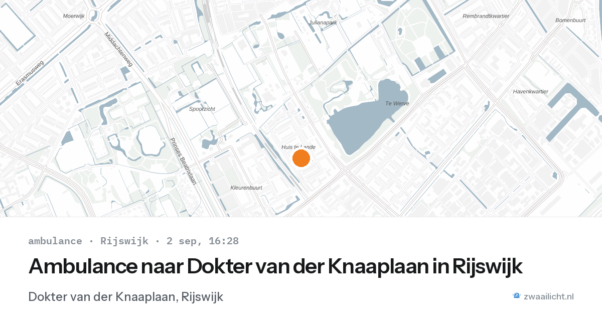 Ambulance naar Dokter van der Knaaplaan in Rijswijk — 2 sep 2026