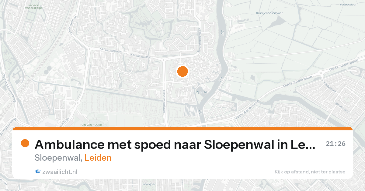 Ambulance met spoed naar Sloepenwal in Leiden — 3 jun 2026