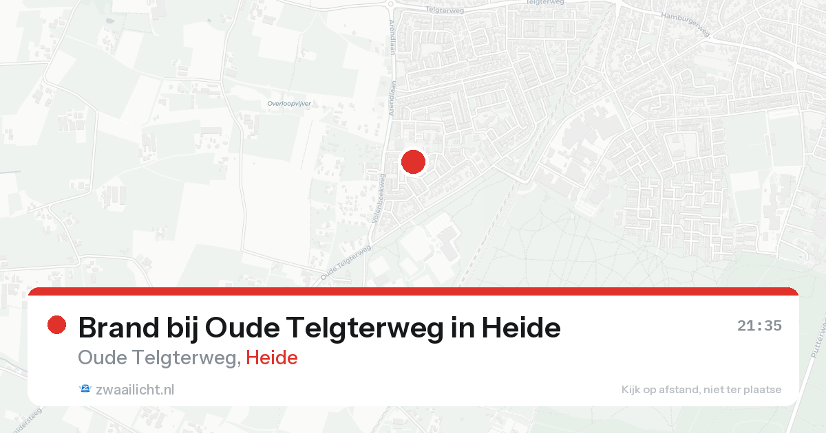 Brand bij Oude Telgterweg in Heide — 16 aug 2026
