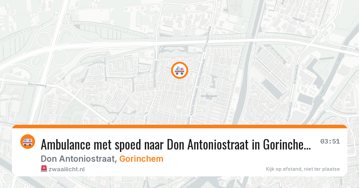 Ambulance met spoed naar Don Antoniostraat in Gorinchem — 21 jan 2026