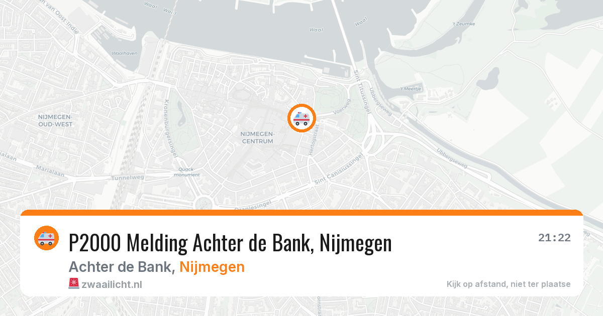 P2000 Melding Achter de Bank, Nijmegen — 8 feb 2026