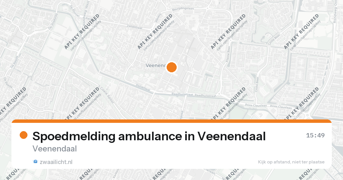 Spoedmelding ambulance in Veenendaal — 26 aug 2026