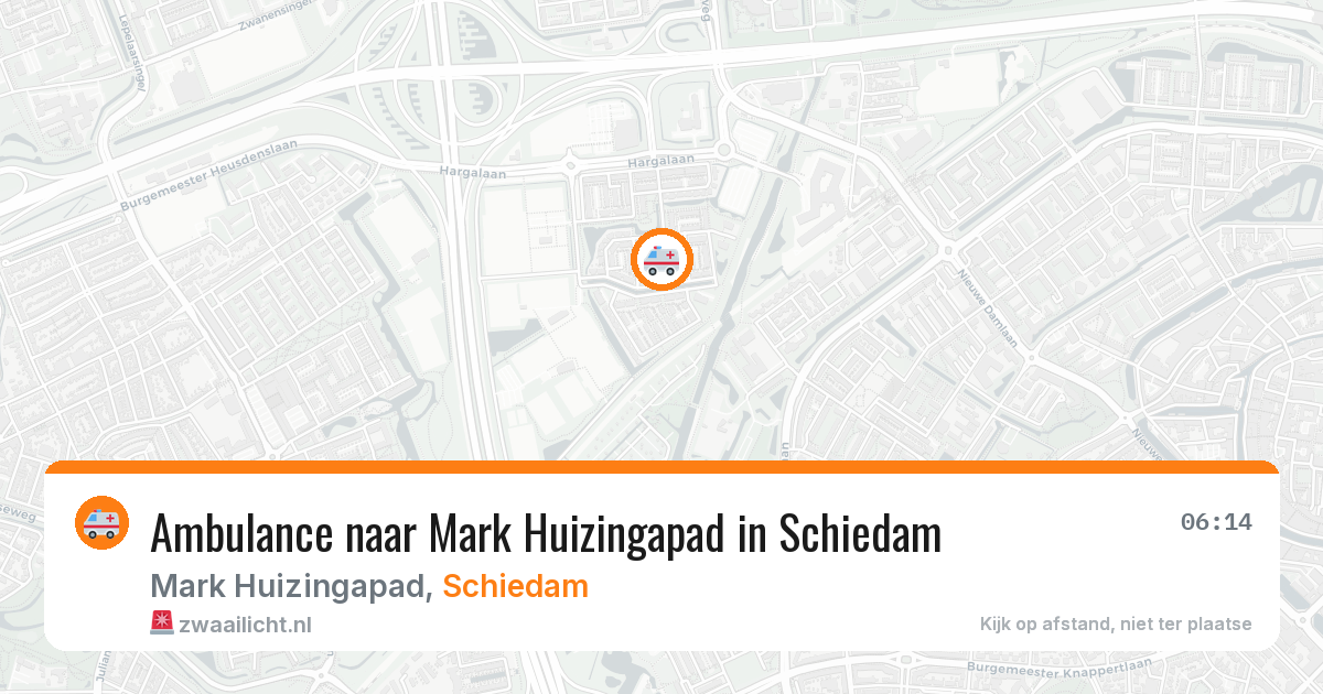 Ambulance naar Mark Huizingapad in Schiedam — 31 jul 2026
