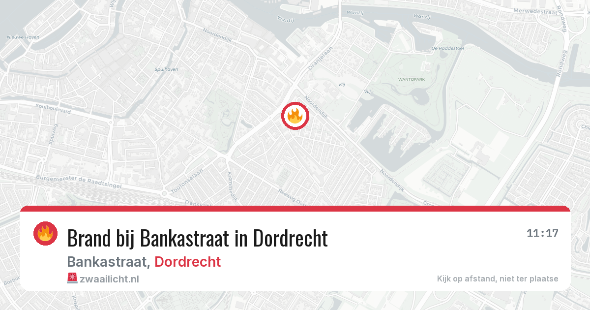 Brand bij Bankastraat in Dordrecht — 19 jul 2026