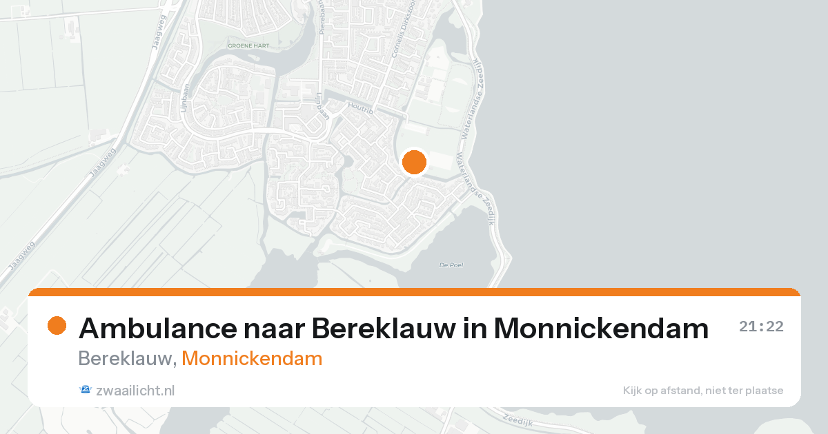 Ambulance naar Bereklauw in Monnickendam — 22 aug 2026