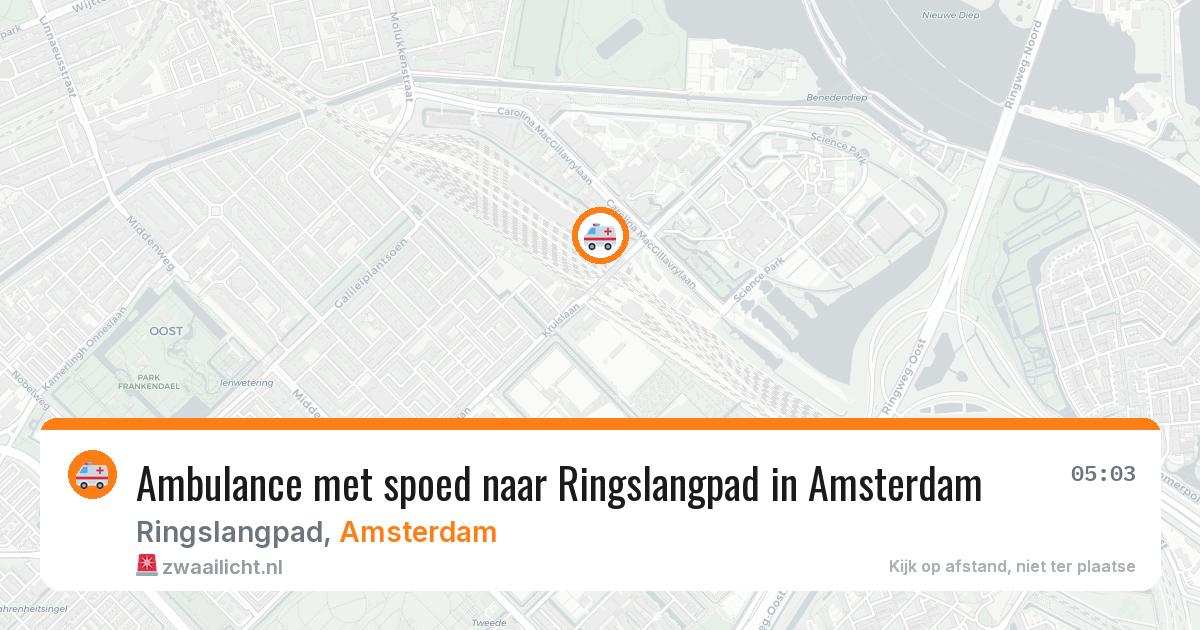 Ambulance met spoed naar Ringslangpad in Amsterdam — 31 mrt 2026