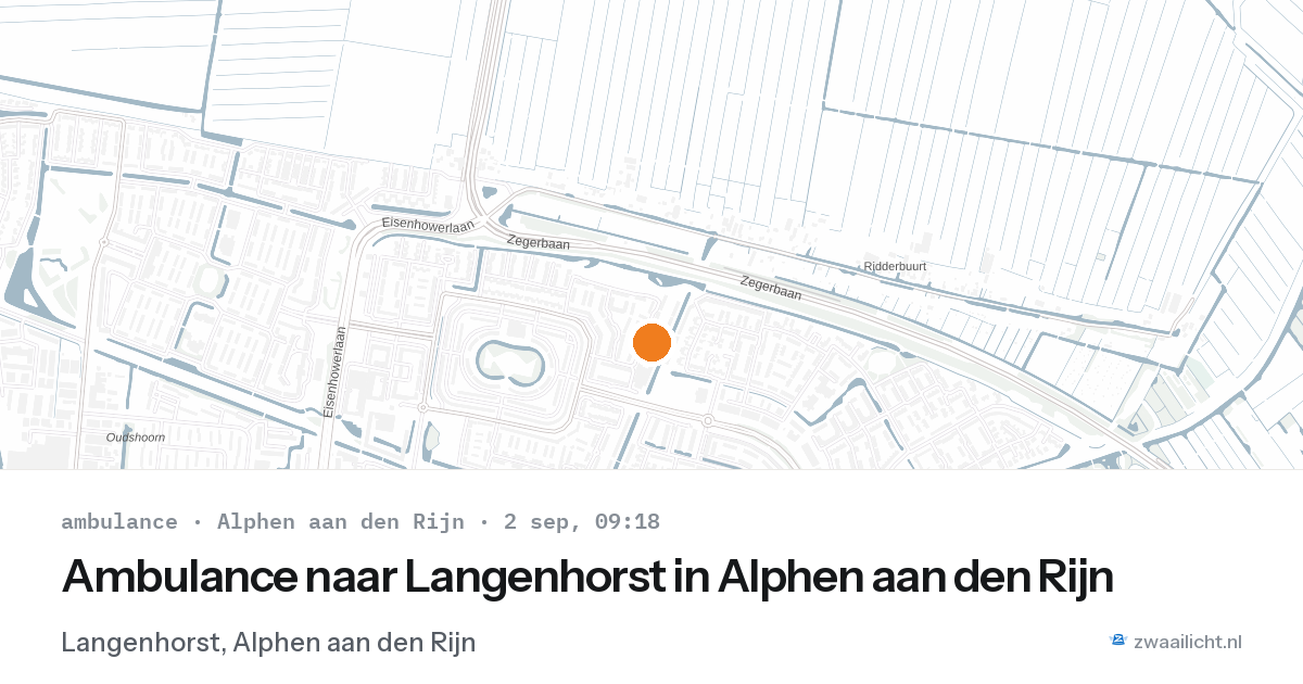 Ambulance naar Langenhorst in Alphen aan den Rijn — 2 sep 2026