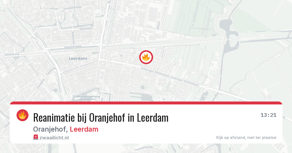 Reanimatie bij Oranjehof in Leerdam — 27 jan 2026