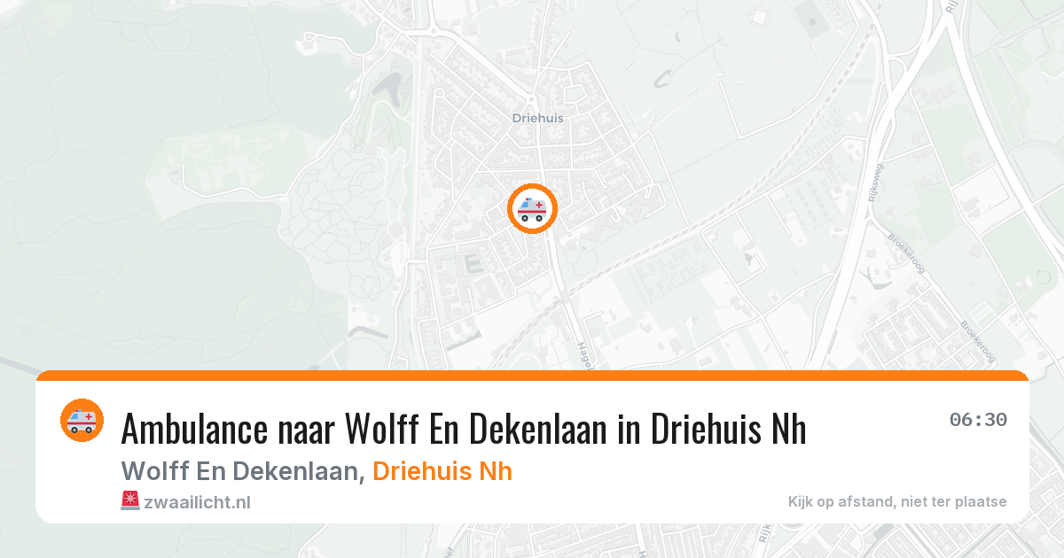 Ambulance naar Wolff En Dekenlaan in Driehuis Nh — 19 mrt 2026