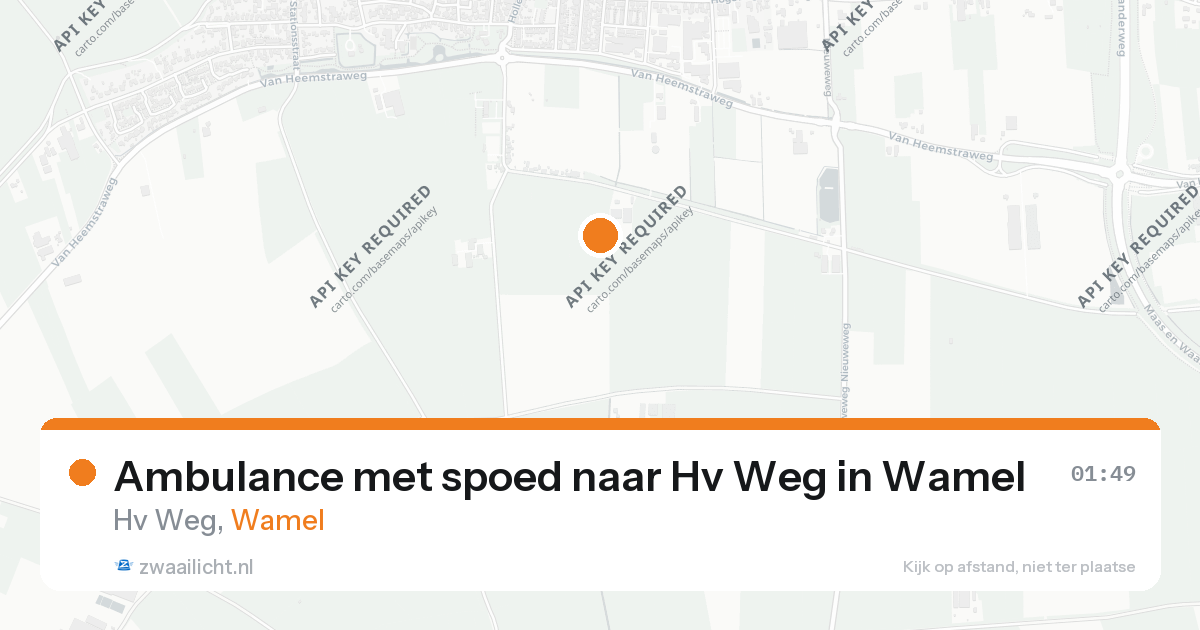Ambulance met spoed naar Hv Weg in Wamel — 16 aug 2026