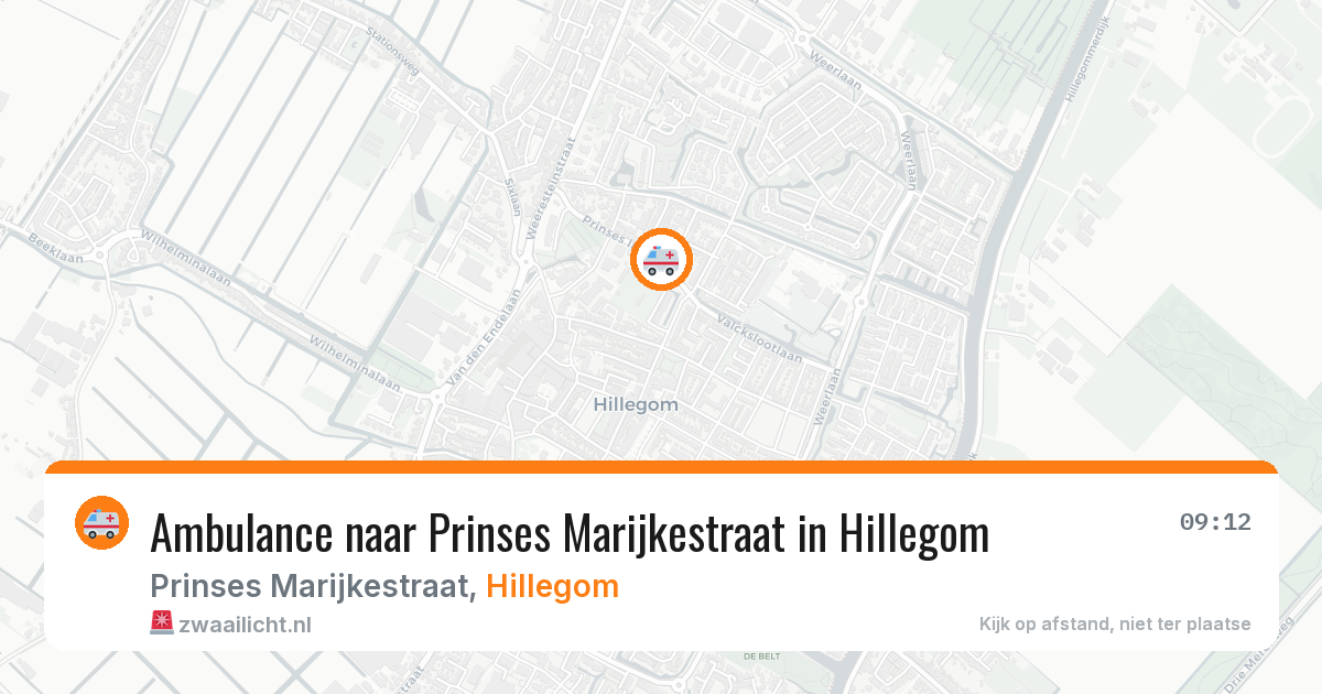Ambulance naar Prinses Marijkestraat in Hillegom — 5 mei 2026