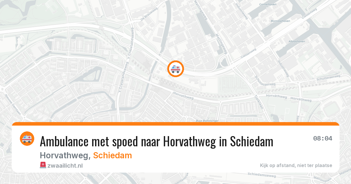Ambulance met spoed naar Horvathweg in Schiedam — 2 jun 2026