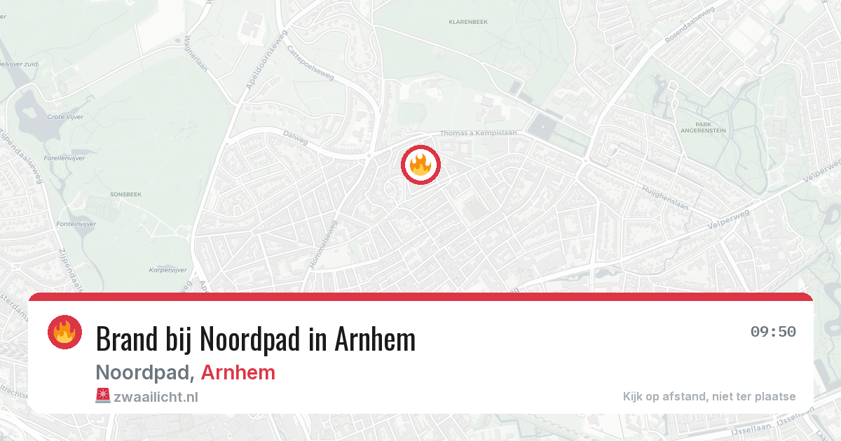 Brand bij Noordpad in Arnhem — 4 aug 2026