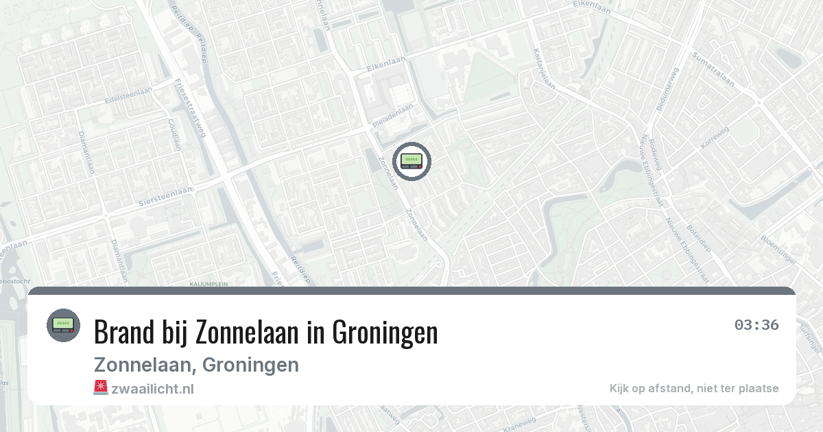 Brand bij Zonnelaan in Groningen — 16 feb 2026