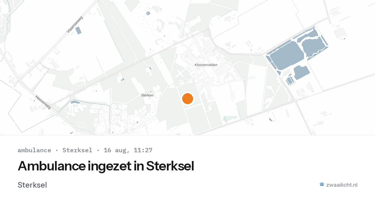 Ambulance ingezet in Sterksel — 16 aug 2026