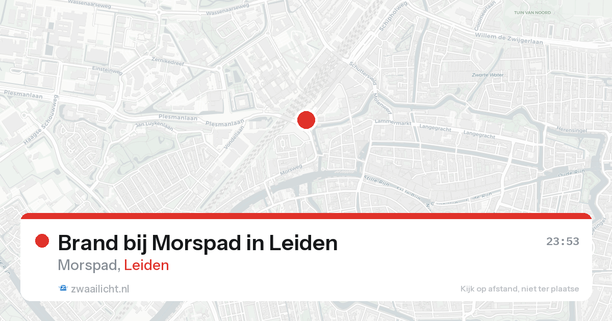 Brand bij Morspad in Leiden — 24 mei 2026