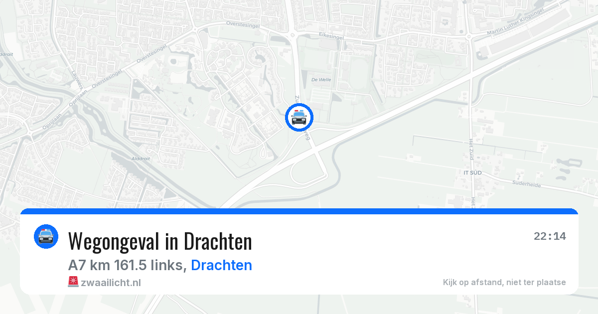 Wegongeval in Drachten — 13 aug 2026
