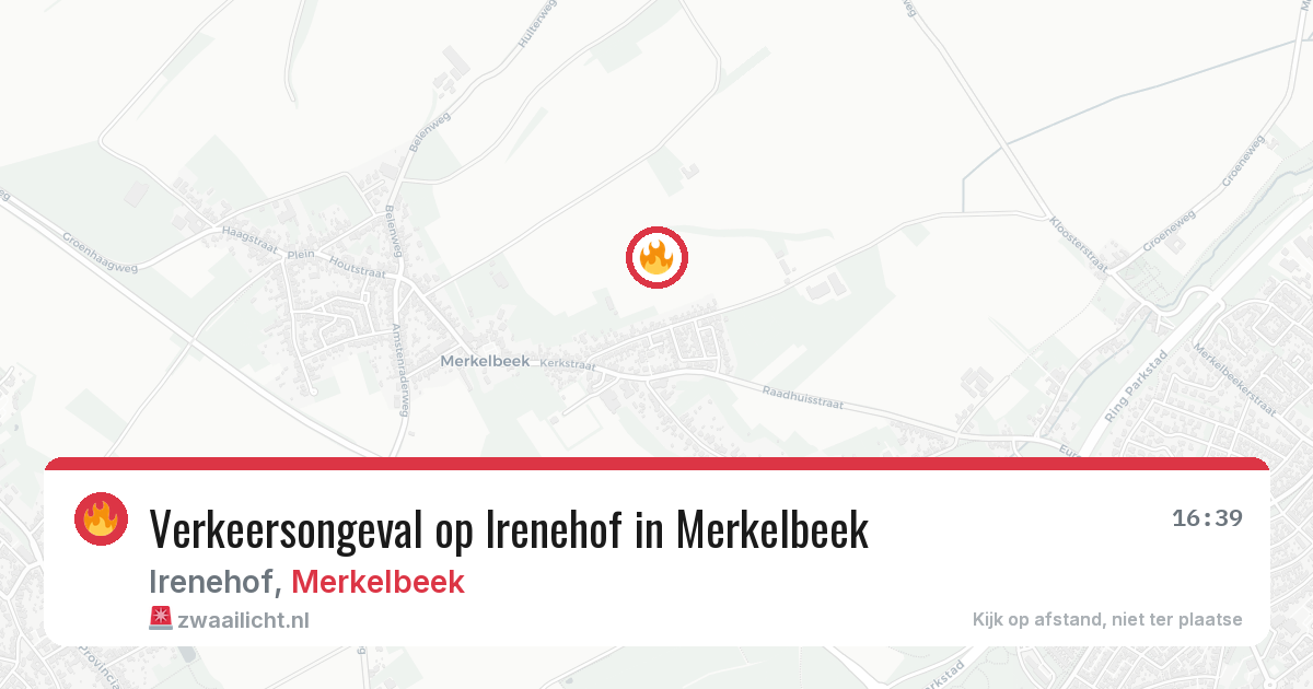 Verkeersongeval op Irenehof in Merkelbeek — 3 aug 2026