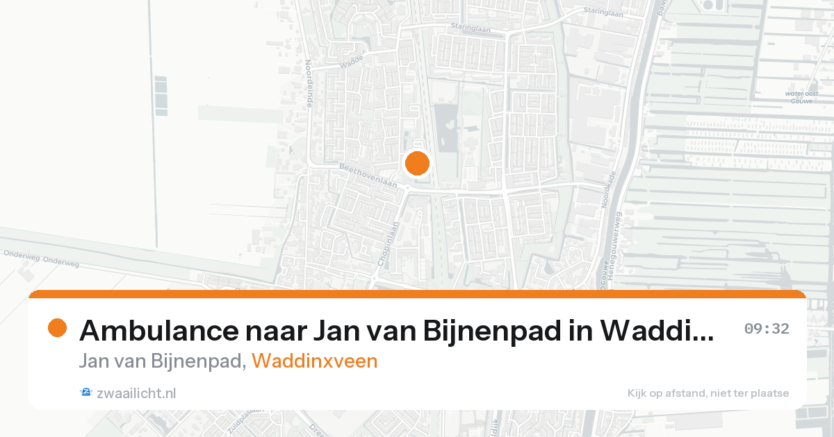 Ambulance naar Jan van Bijnenpad in Waddinxveen — 15 aug 2026
