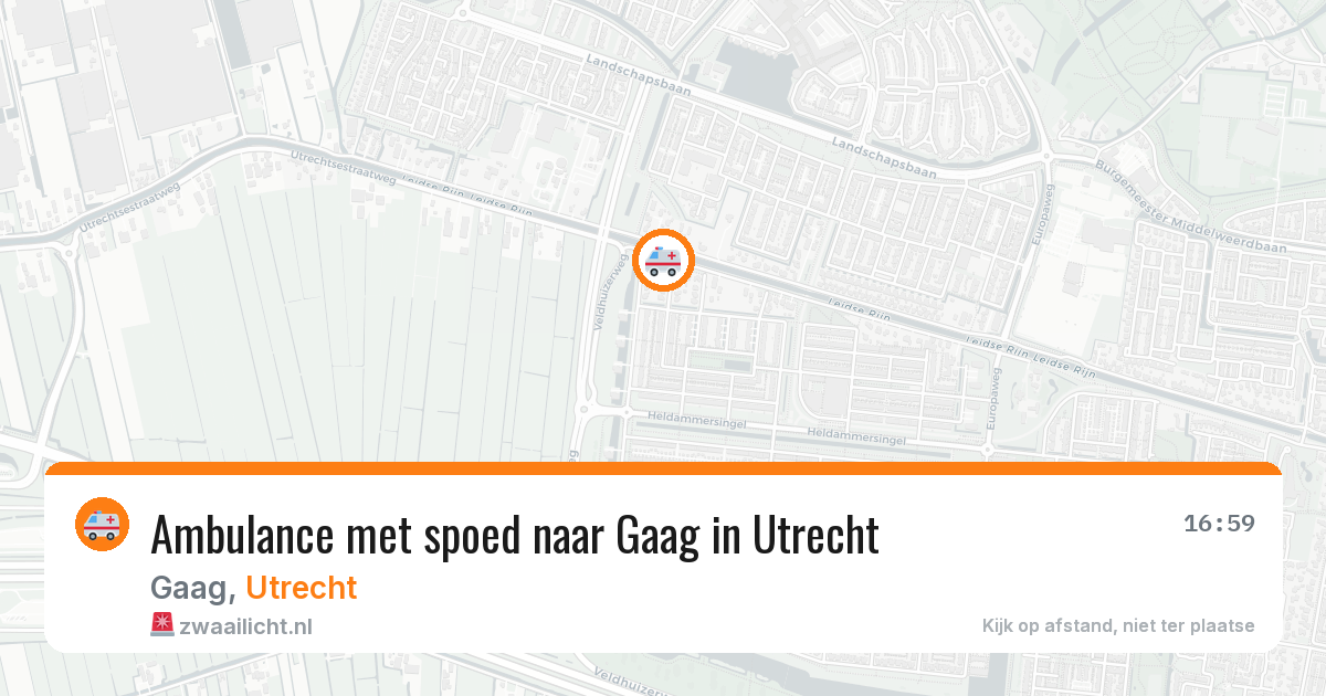 Ambulance met spoed naar Gaag in Utrecht — 12 aug 2026