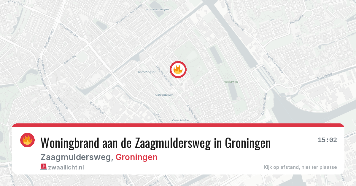 Woningbrand aan de Zaagmuldersweg in Groningen — 9 jun 2026