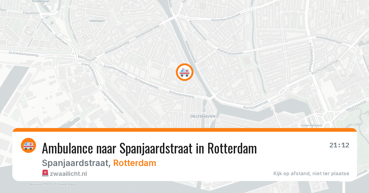 Ambulance naar Spanjaardstraat in Rotterdam — 18 mei 2026