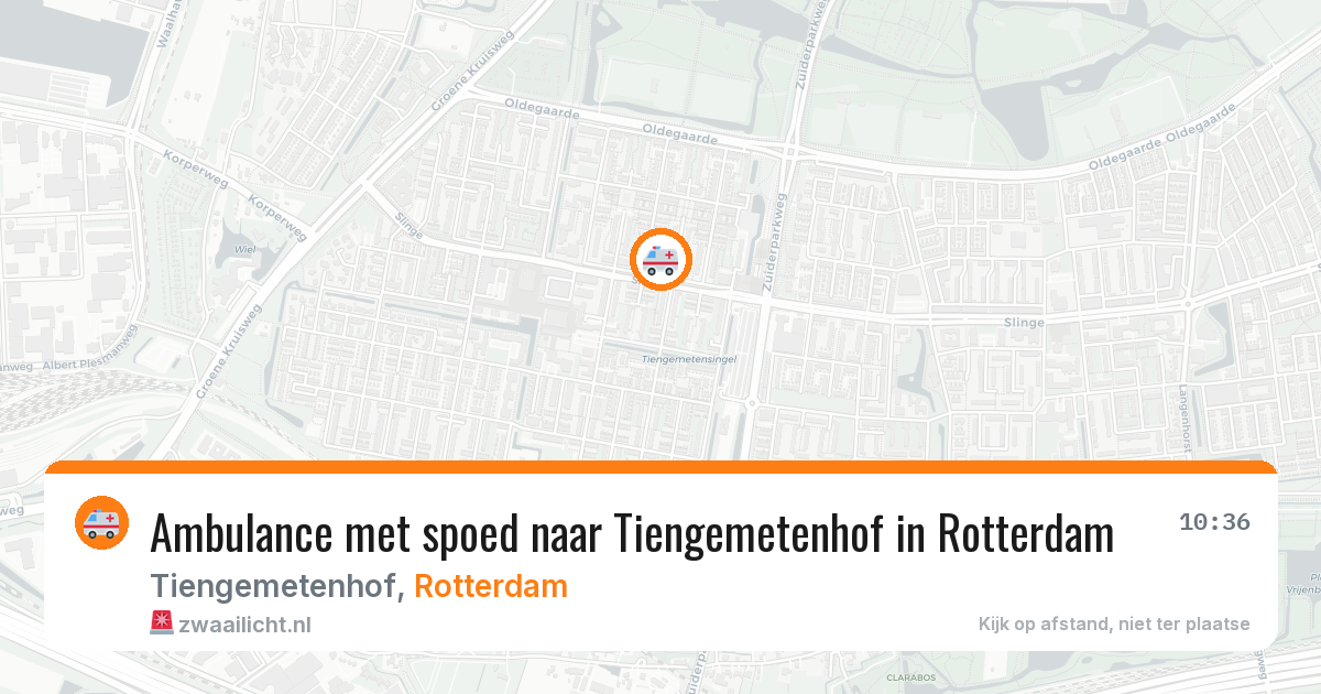 Ambulance met spoed naar Tiengemetenhof in Rotterdam — 20 jun 2026
