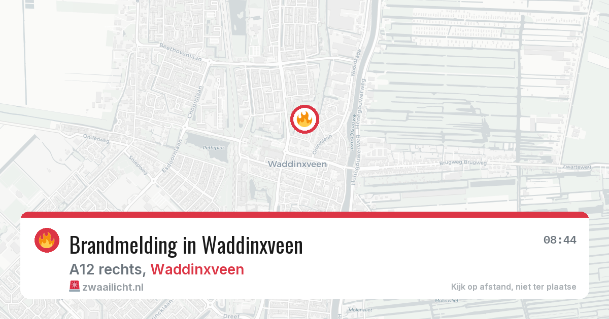 Brandmelding in Waddinxveen — 19 jun 2026