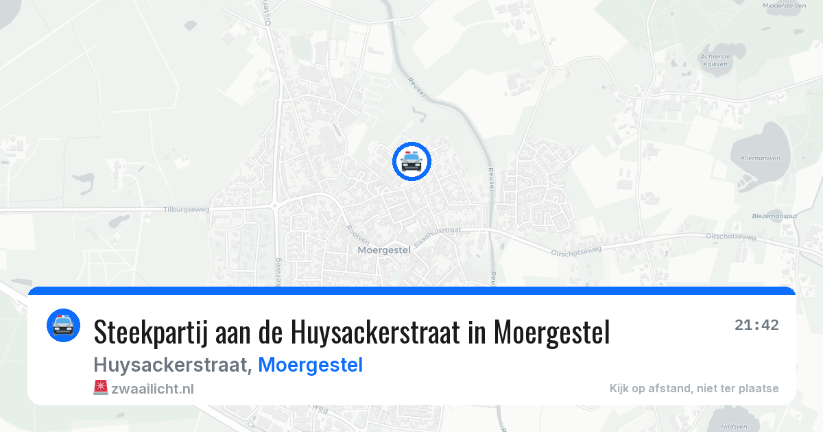 Steekpartij aan de Huysackerstraat in Moergestel — 4 apr 2026