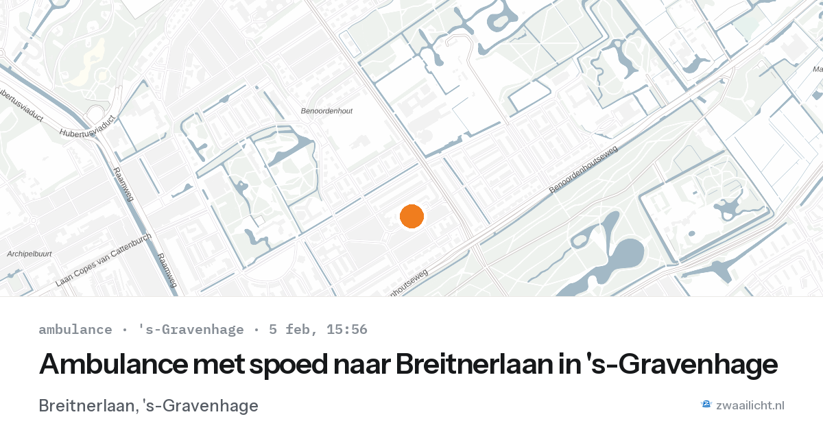 Ambulance met spoed naar Breitnerlaan in 's-Gravenhage — 5 feb 2026