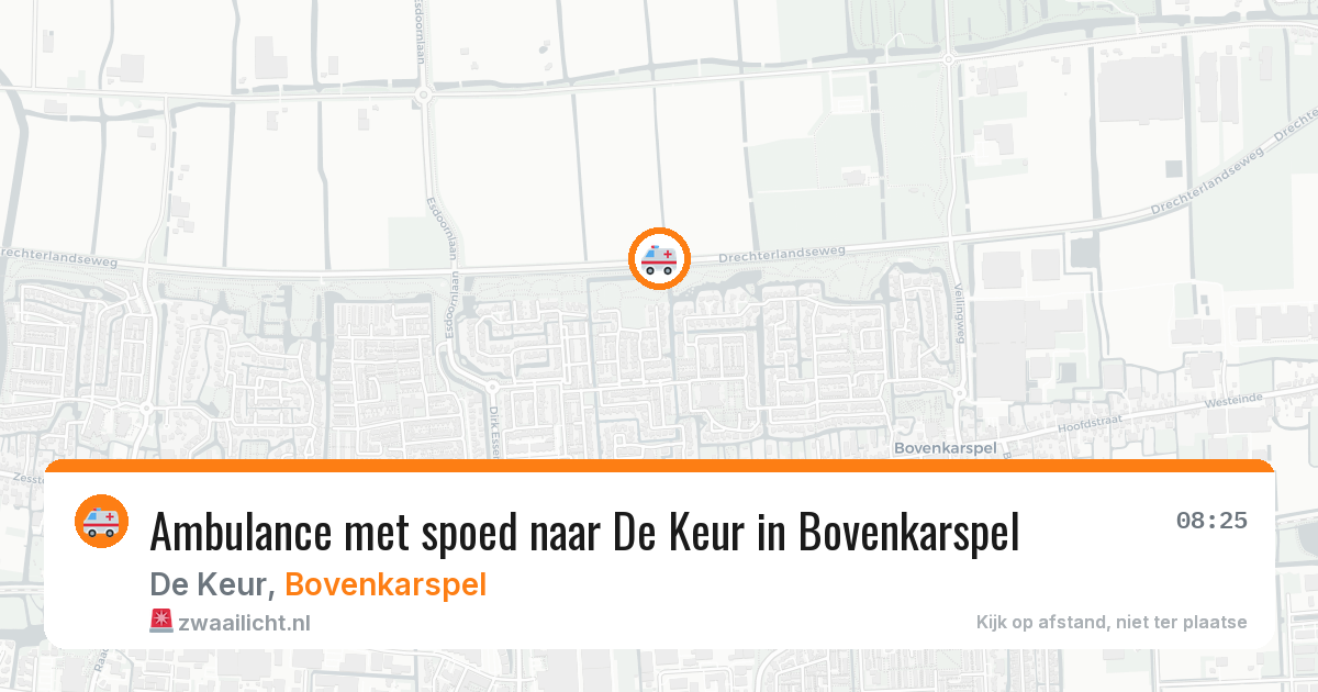 Ambulance met spoed naar De Keur in Bovenkarspel — 7 mrt 2026