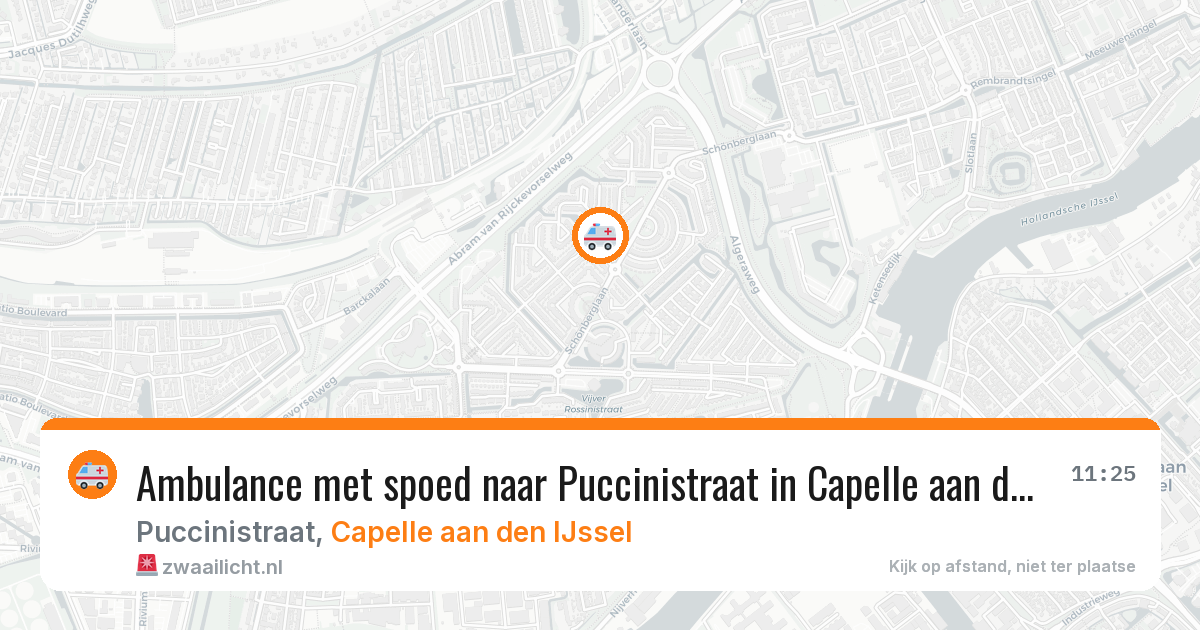 Ambulance met spoed naar Puccinistraat in Capelle aan den IJssel — 20 mei 2026