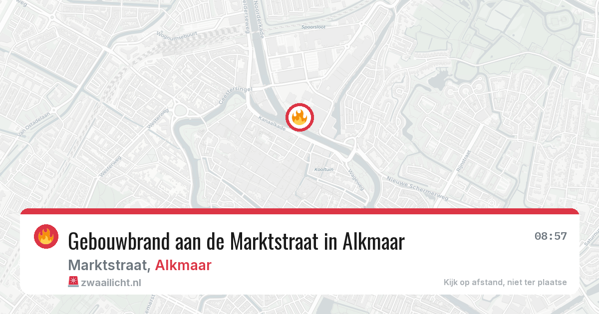 Gebouwbrand aan de Marktstraat in Alkmaar — 23 jul 2026