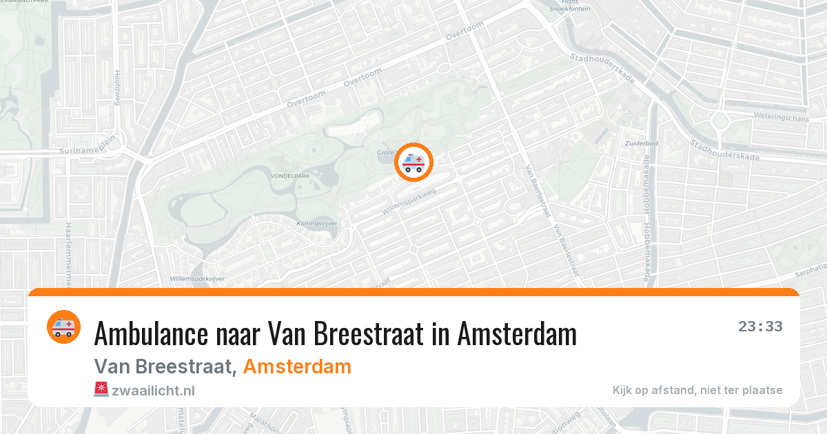 Ambulance naar Van Breestraat in Amsterdam — 28 jun 2026