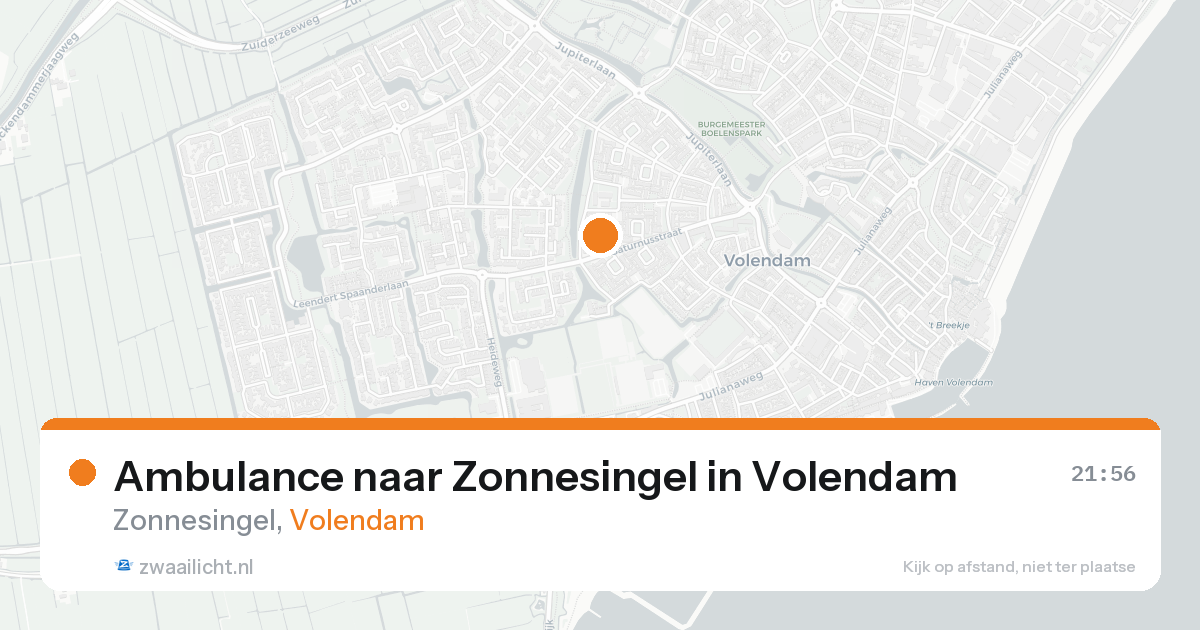 Ambulance naar Zonnesingel in Volendam — 25 aug 2026