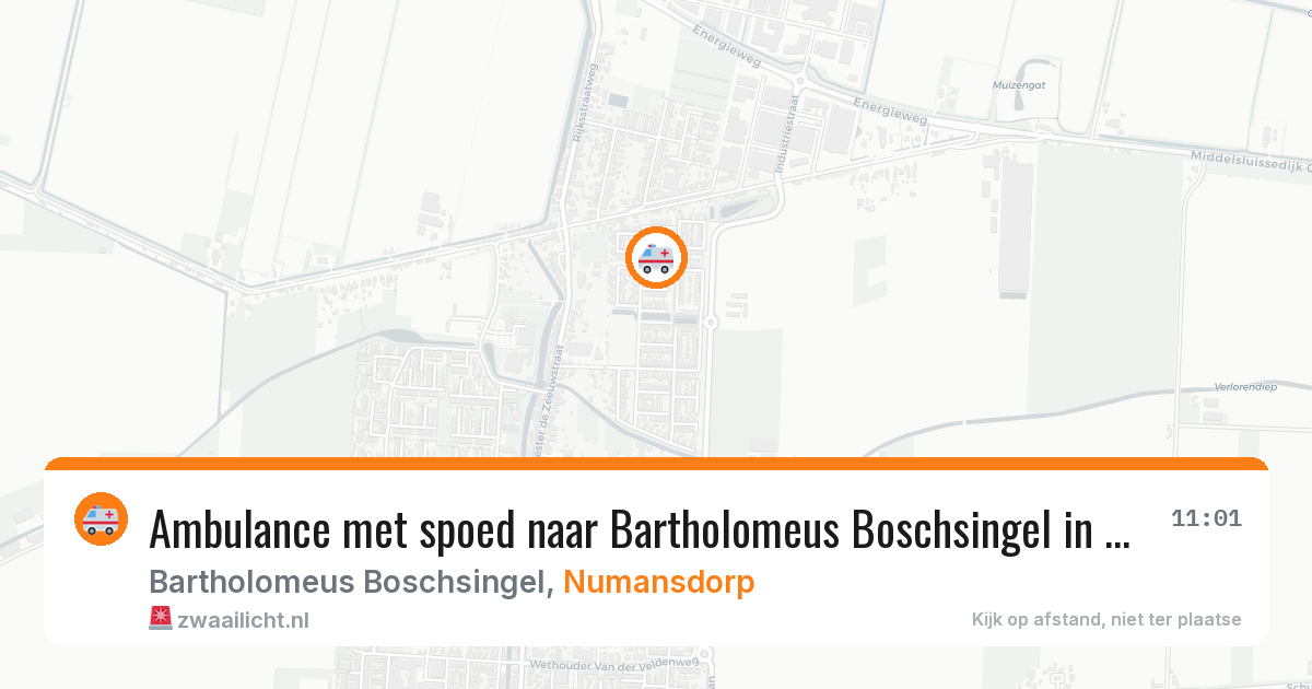Ambulance met spoed naar Bartholomeus Boschsingel in Numansdorp — 28 jun 2026