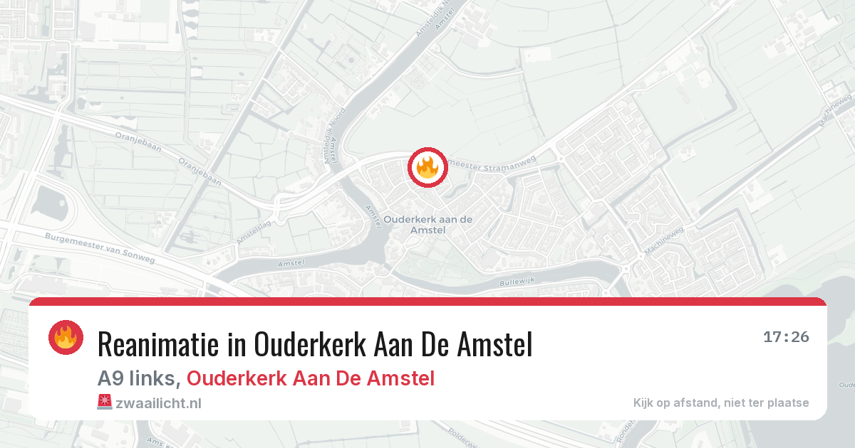 Reanimatie in Ouderkerk Aan De Amstel — 16 mrt 2026